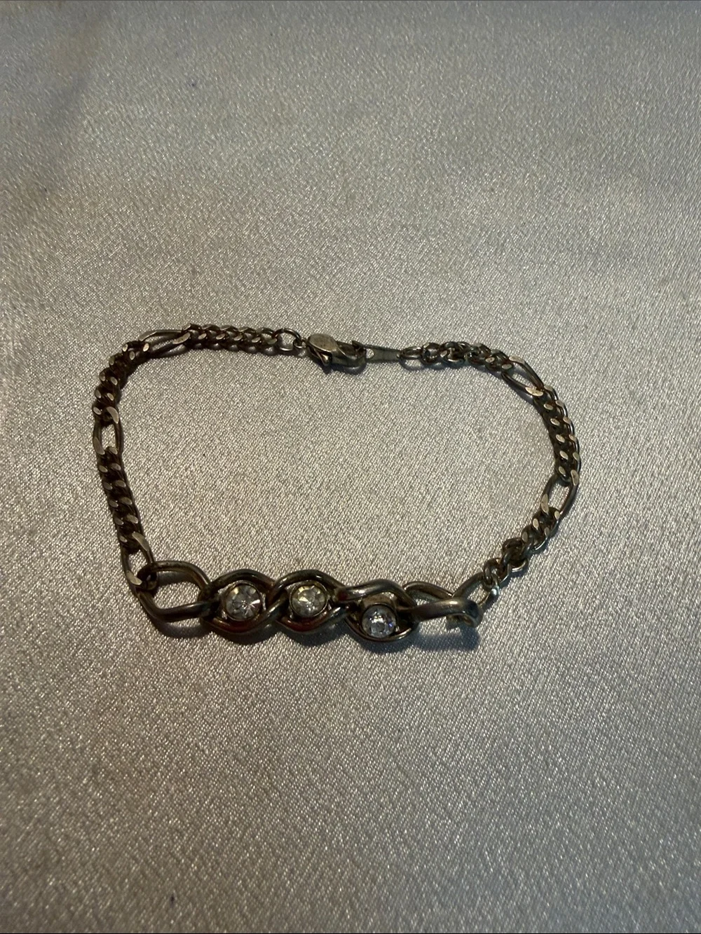 Source Unknown Gold Crystal Link Bracelet